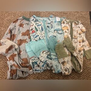 Baby bamboo and fleece pajamas